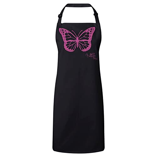 Tablier Papillon Rose linge de cuisine à motif original dessin butterfly