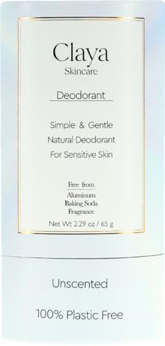 Plastic Free Deodorant for Sensitive Underarms – Fragrance-Free and Aluminum-Free.