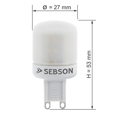 SEBSON® G9 2.6W Lampadina LED (pari a 25W), 230