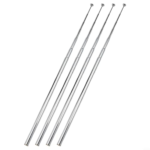 FACAIIO Antena telescópica de acero inoxidable AMor FM y TV, antena de repuesto de 7 secciones de 96 cm