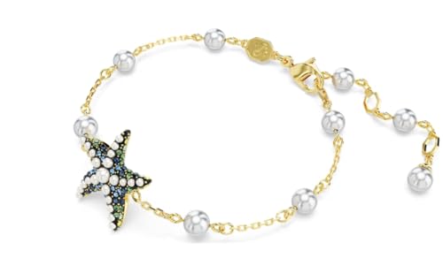 Idyllia bracelet Crystal pearls, Starfish, Multicolored, Gold-tone plated2