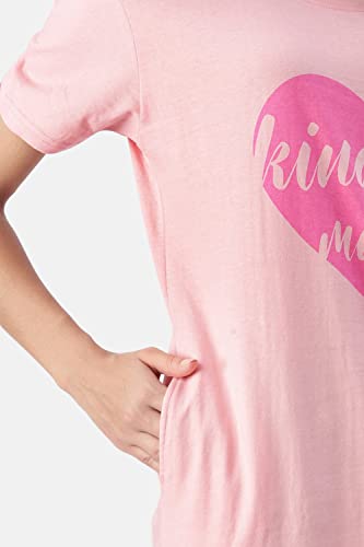 Image of 9shines Label Cotton Plus Size Long T-Shirt Tunic | Hip Covering Regular Top Nightwear| Sleepshirt Lounge wear for Women with Pocket (M-7XL)