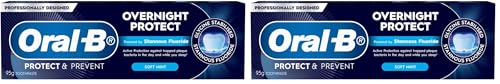 Oral-B Overnight Protect Soft Mint Toothpaste 95g (Pack of 2)