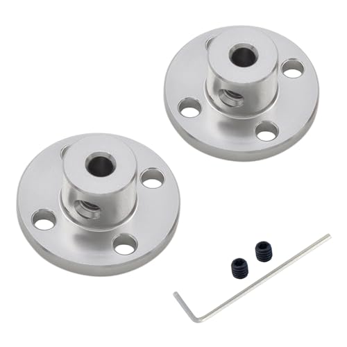 2 Stück 4 mm starre Flanschwellenkupplung, Flanschkupplung aus Aluminiumlegierung, Motorführungswellenkupplungsanschluss für Motorzubehör, RC-Modell, DIY-Teile