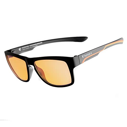 Horus X • Anti-Blaulicht-Brille für Kinder - Blendschutz, Anti-Augenermüdung (Videospiele, Konsole, Fernseher, PC) - Gaming-Brille Kleine Anti-Blaulicht-Brille für Jungen und Mädchen | Hope Amber