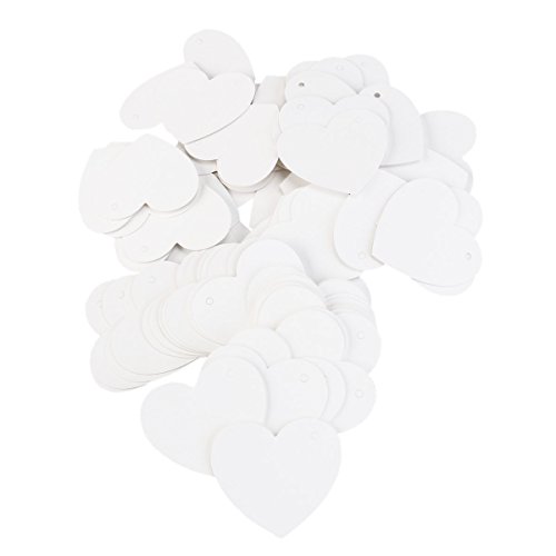 NUOLUX 100pcs Cuore carta kraft regali per