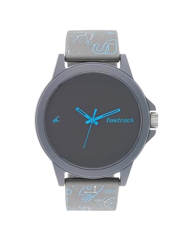 Image of Fastrack Space Rover Quartz Analog Black Dial Silicone Strap Unisex Watch-38024PP54 /NT38024PP54