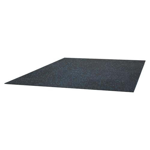 Image of VEVOR 0.4Inch 96sq.ft 24 Tiles Gym Flooring for Home Gym, Rubber Top with High Density EVA Foam, 24 x 24In Gym Floor Exercise Equipment Mats, Interlocking Gym Mats, Puzzle Workout Mats, Black & Blue | Rubber Top with High Density EVA Foam, Lightweight Gym Floor Exercise Mats, Interlocking Puzzle Workout Mats, Black & Blue
