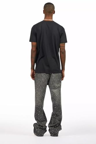 Men's Discolite Rhinestone Baggy Jean4