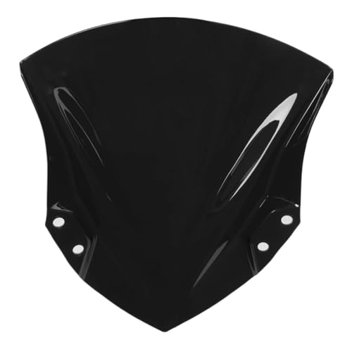 Windschild Motorrad Für Kawasaki Für Ninja 400 Für Ninja400 2018-2023 Motorrad Windschutzscheibe Windschutz Wind Luftstromabweiser Mit Halterung Displayschutzfolie Moto Windschild(Schwarz)