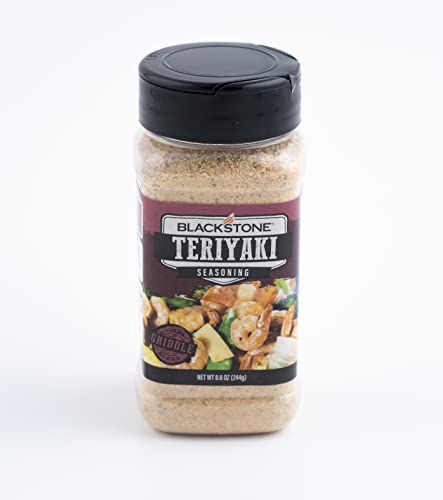 Image of BLACKSTONE Teriyaki Seasoning for Jerky, Chicken, Salmon, Fish, Shrimp, Pork, Beef, 4120, BBQ Grill Grilling Seasoning & Spices - Dry Teriyaki Powder Seasoning, Black