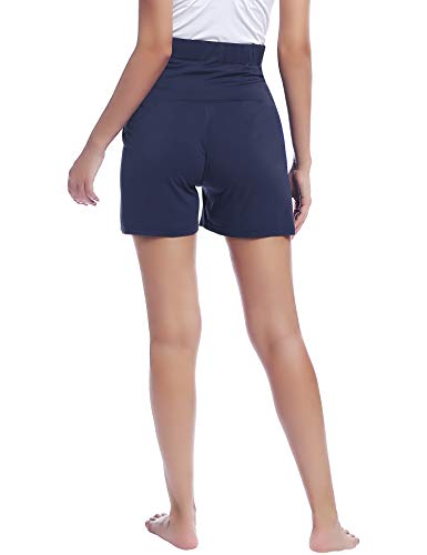 Image of Joyaria Women's Maternity Shorts Pajama Sleep Lounge Pregnancy Sleepwear | 95% Bamboo Viscose, Over The Belly, Active & Yoga, Postpartum Shorts, S-XXL