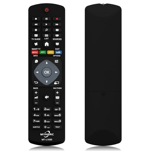 MYHGRC Remplacement télécommande Philips TV adaptée pour telecommande Universelle Philips LED LCD TV