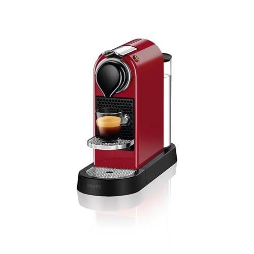 Foto von Krups Nespresso XN7415 New CitiZ Kaffeekapselmaschine | 1260 Watt | 19 bar Pumpendruck | Wassertankkapazität: 1 L | Rot