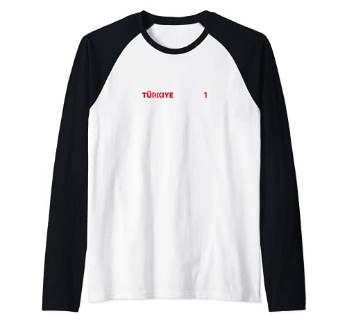 Flag Turkey Raglan Baseball Tee, Black
