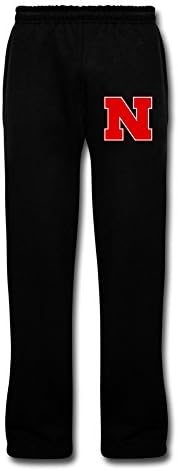 Men's Nebraska Cornhuskers Sweat Pants With Pockets 3X Black By Yisw Apparel