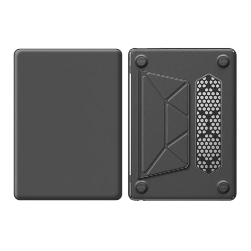 Image of ProElite Case for MacBook Air 13 inch M2 2025 /2024 M1 2021 2020 Release A2337 A2179 A1932 Model Touch ID, Slim Leather case with Foldable Stand, Grey
