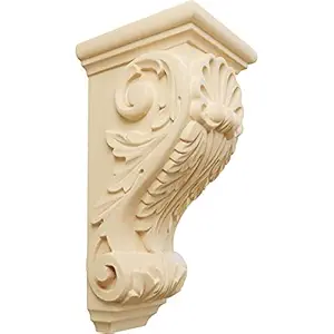 Ekena Millwork CORW04X05X10SHMA 4 1/2-Inch W x 5-inch D x 10-inch H Medium Shell Corbel, Hard Maple
