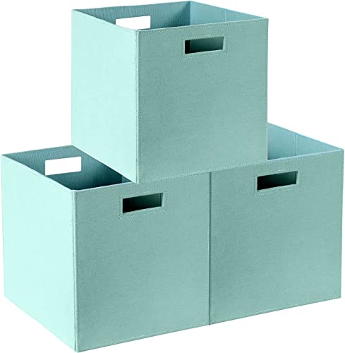 Lauatiiu Faltbare 3 Packungen, Aufbewahrungskörbe mit zwei Griffen...