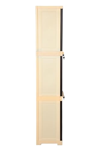 Image of Prima Viva-3 Plastic Storage Cabinet (Medium H 6 Ft x W 2 Ft x D 1.16 Ft) | 5 Compartments Multipurpose Organizer for Home & Office | Strong, Stylish & Spacious Cupboard for Clothes & Essentials