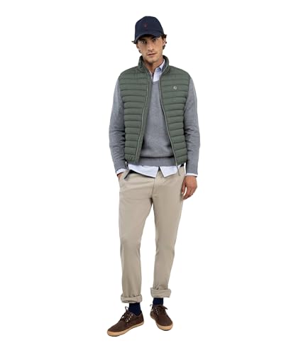 Chaleco verde acolchado El Ganso con acabados premium de moda
