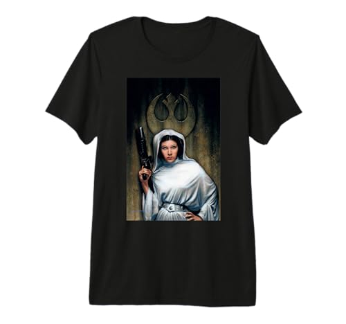 T-shirt Star Wars Princess Leia portrait rebelle t-shirt coton imprimé haut de gamme