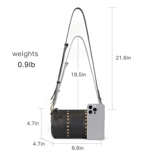 Genuine Leather Crossbody Bags for Women Cross Body Purse Boho Studded Shoulder Bag Small Handbags Phone Wallet Purses4