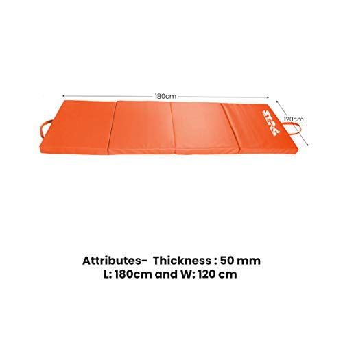 Image of STAG Multi-Purpose Foldable Fitness MAT 180 CM X 120 CM X 50 MM | Use as Tumbling mat, Gymnastics mat, Crash pad | Thick Foam | for Both Men and Women