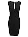 Produktbild Parabler Damen V-Ausschnitt Wickelkleid Bleistiftkleid Etuikleid Ärmellos Knielang Abendkleid Business Kleid