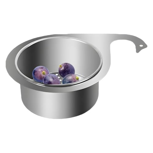 Cesta coladora de fregadero de cisne de acero inoxidable, cesta de drenaje de cisne para fregadero de cocina, cesta de drenaje multifuncional, cesta de filtro colgante para grifo para frutas, verduras