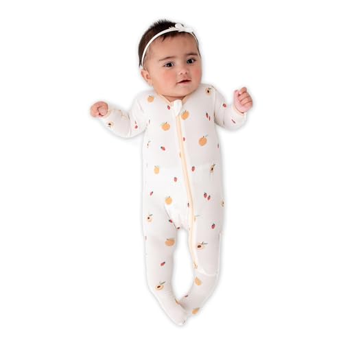 Image of Bamboo Little Soft Baby Footie Pajamas, Baby Clothes, Newborn Sleepers, 95% Viscose and 5% Spandex, 0-24 Months