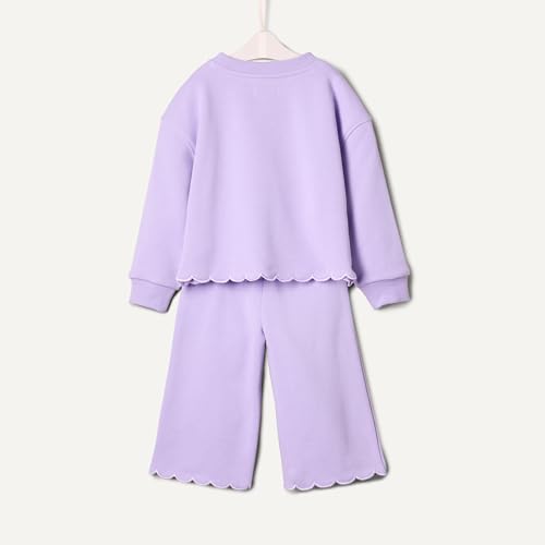 Image of Amazon Essentials x Sofia Grainge Toddlers and Baby Girls' French Terry Sweatshirt Pant and Top Set