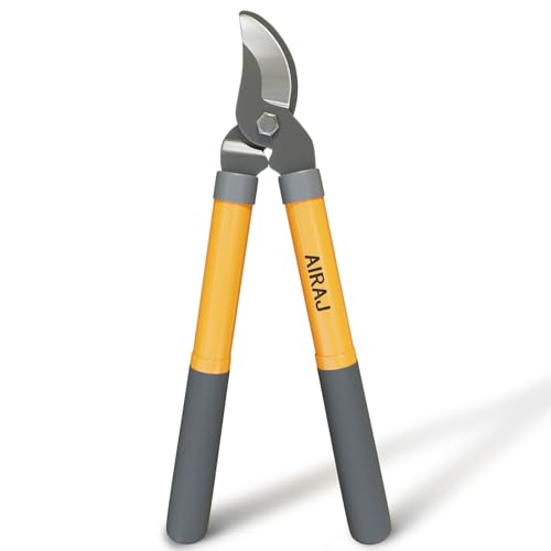 AIRAJ Bypass Loppers for Gardening | 16 Inch Garden Shears | SK5 High Carbon Steel Blade | Plants
