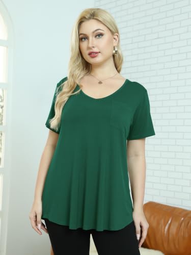 Image of BELAROI Women Plus Size Tops V-Neck Tunics Shirts