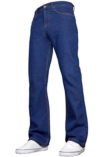 SK-1 Apparel Pantalones vaqueros de corte ancho de pierna ancha para hombre