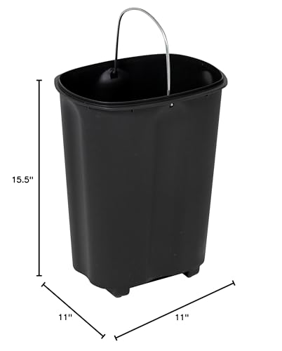 Caneca rectangular de acero inoxidable 12 litros miniatura 4