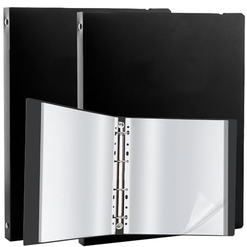 2 Packs Portfolio Binder with Plastic Sleeves, 70 Pockets Presentation Book Display 140 Pages File Folder for Artwork, Sheet Music, Document, Diamond Painting