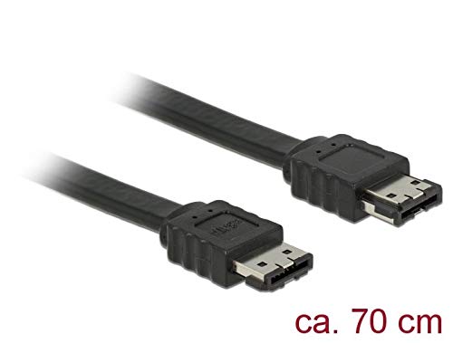 Preisvergleich Produktbild DeLock 85639 SATA-Kabel 0,7 m Schwarz eSATA, 85639