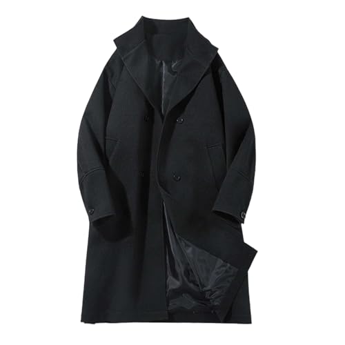 Trench Homme Manteau Mi-long en Laine Automne Hivers Chic