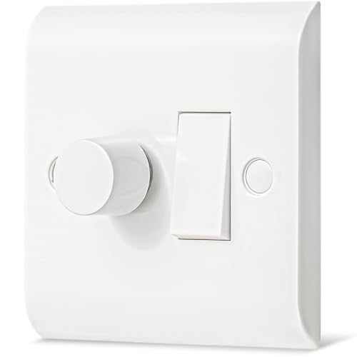 LED Dimmer and Rocker Wall Light Switch Combo, 2 gang 2 Way Switch & Trailing Dimmer On/Off Trailing Edge Switches for LED/Halogen Bulbs/Incandescent Lights