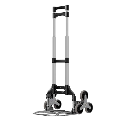 Tronitechnik® Sackkarre Handkarre klappbar für Treppen, Transportkarre bis 75kg - Karre für Pakete, Transportwagen für Pakete, Gepäck und Einkauf - Vollgummireifen, höhenverstellbar