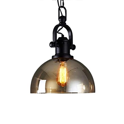 Plafonnier vintage en verre transparent pour salon rétro