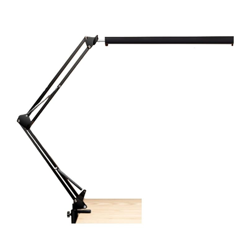 Lampa biurkowa Lampa biurkowa LED z zaciskiem, metalowa lampa wysięgnikiem, składana lampka do czytania chroniąca oczy, 3 tryby kolorów i płynne przyciemnianie, używana w biurze domowym