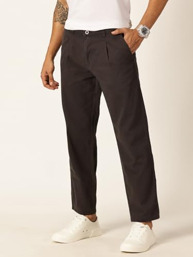Image of Thomas Scott Men's | Solid | Light Weight | Breathable Fabric | 4 Pocket | Mid Rise | Relaxed Fit | 100% Cotton | Button Waist | Chino Trouser | Pants