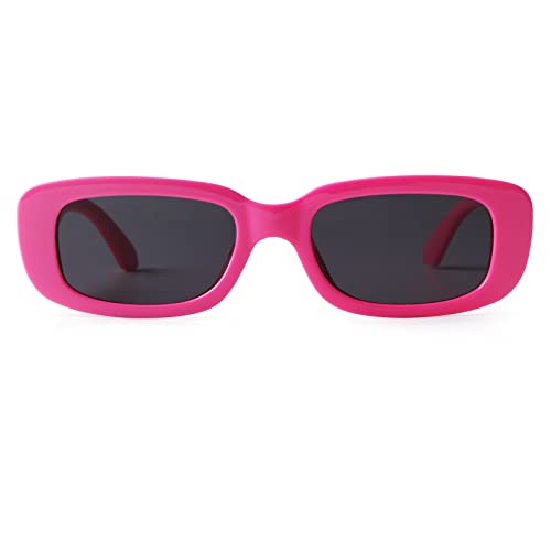 Image of ADE WU Rectangle Sunglasses for Women Men Retro 90s Sunglasses Trendy Black Tortoise Shell Glasses Y2K