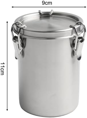 Feegow Kahve Çekirdekleri, Çay, Şeker, Un, Büyük Kapasiteli Mühürlü Mutfak Kabı (520ml) için Valfli Paslanmaz Çelik Hava Geçirmez Gıda Saklama Kabı - Görsel 4