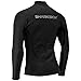 Sharkskin Mens Chillproof Long Sleeve Full Zip Shirt (Black, Large)