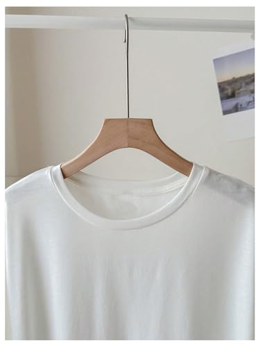 Image of RoseSeek Women's Graphic Letter Tee Crew Neck Trendy Summer Vintage T Shirt