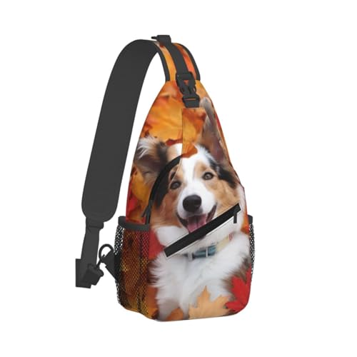Bolso tipo bandolera unisex con diseño hojas maple miniatura 7