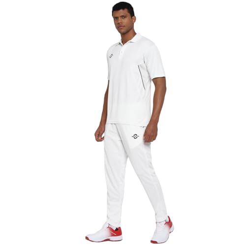 Image of Nivia Bounce Cricket Set for Men, Rice Knit Breathable Fabric, Anatomical Support Pouch, Quick Dry Moisture Wicking Sports Inner Set, Off White Cricket Wear Half Sleeves